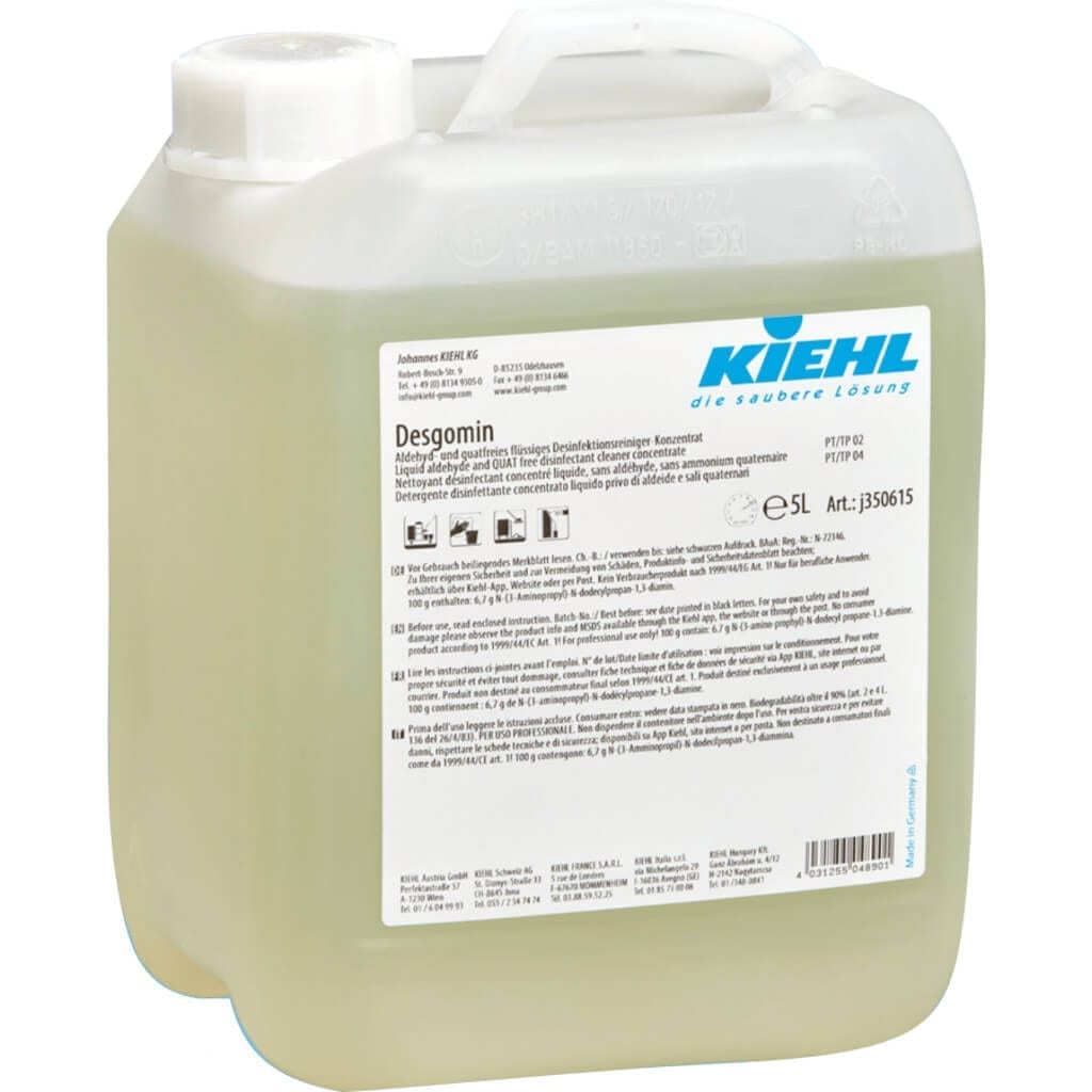 Kiehl Desgomin 5l Płyn do mycia i dezynfekcji w koncentracie, wolny od aldehydów i QACs