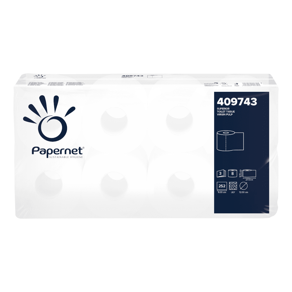Papernet Papier toaletowy 409743 250 listków 3W Opakowanie 8 rolek